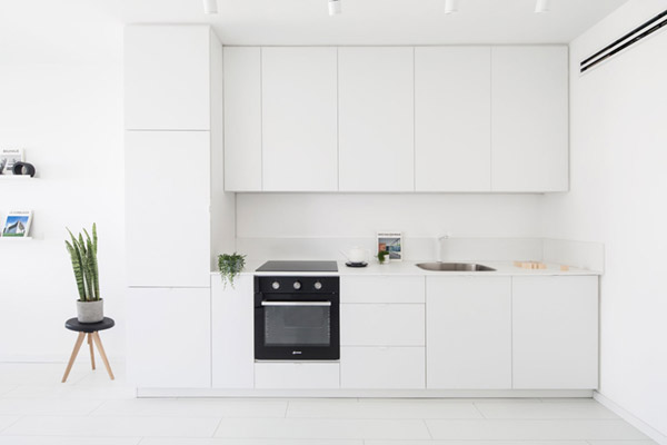 کابینت آشپزخانه ساده سفید